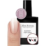 MISS SOPHIE'S Top Coat -"Glossy", glänzender Überlack für Nagelfolien (Nail Wraps) und Nagellack, ultra schnell trocknend mit