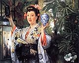 Das Museum Outlet – Eine junge Frau hält japanische Waren von Tissot, gespannte Leinwand Galerie verpackt. 40,6 x 50,8 cm