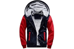 LBL LEADING THE BETTER LIFE LBL Homme Hiver Chaud Sweats à Capuche Zippé Épaisse Veste de Manches Longues