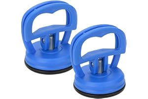 ebuyerfix 2 Pack Blue Mini Heavy Duty Suction Cup Strong Grip Tool for Lifting Glass Removing Screens Tablets LCD Displays Small Repairs Compact Durable Multi-Purpose Vacuum Lifter for Electronics