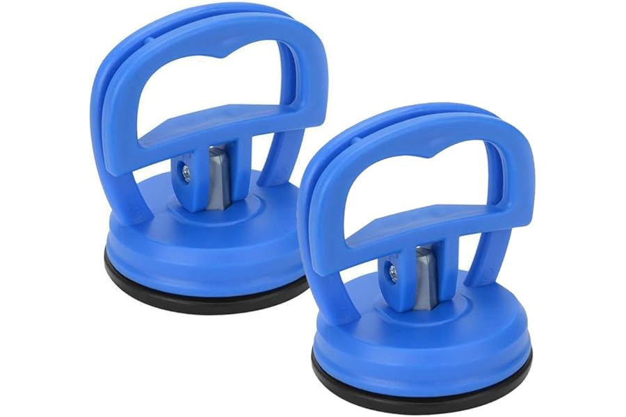 ebuyerfix 2 Pack Blue Mini Heavy Duty Suction Cup Strong Grip Tool for Lifting Glass Removing Screens Tablets LCD Displays Small Repairs Compact Durable Multi-Purpose Vacuum Lifter for Electronics