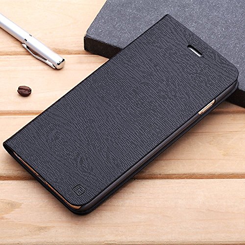 Apple Iphone 7 PU Ledertasche Flip Slim Smart case cover mit Karte Steckplatz (iphone 7 4,7", Schwarz)