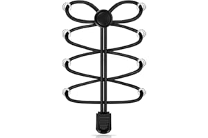 AIXMEET 1 para elastycznych sznurówek bez węzłów z klamrą do trampek, elastyczne sznurowadła dla dzieci i dorosłych, elastyczne sznurowadła gumowe, bez konieczności wiązania sznurowadeł