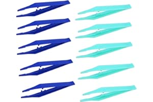 Artibetter 10pcs Disposable Tweezers Round Tip Plastic DIY Craft Tweezers