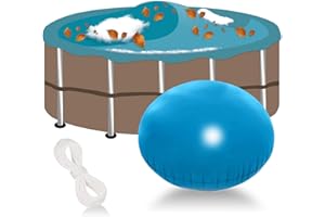 AMSNINK Round Pool Cushion for Winter, 120 x 120 cm, High Quality Air Cushion Pool, Perfect for Pool Cushion Winter, Protects Against Freezing & Snow Accumulation, Durable PVC Material