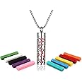 Zysta Aromatherapy Jewellery Women's Men's Perfume Hollow Locket Cage Pendant Floating Charm Aroma Locket Essential Oil Diffuser Necklace with 10 Pads (Hollow Funnel Wind)