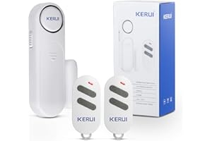 FUERS KERUI D121 120dB Sensor de Alarma Puertas y Ventanas con 2 Controles Remotos, 3 Modos de Trabajo--Avisador Puerta Tienda,Alarma de Antirrobo Escalable para Sistema de Seguridad del Hogar