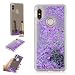 Produktbild Everainy Kompatibel für Xiaomi Redmi Note 5 Hülle Silikon Transparent Spiegel 3D Flüssigkeit Glitzer Wasser Durchsichtig Stoßstange Gummi Redmi Note 5 Stoßfest Hüllen Handyhülle Schutzhülle (Lila)