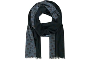 LINDENMANN Bufanda de hombre azul bufanda delgada 55% algodón y 45% viscosa, azul, Talla única