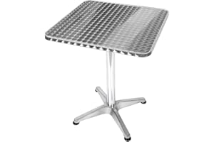 Willonin Table Compacte et Pliable, Table Pliante Ajustable, 60 * 60 * 70/110cm - Intérieure/Extérieure/, Table Pliante pour Camping Traiteur Buffet Picnic (carrée)