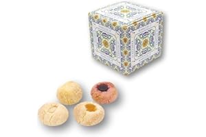 RAREZZE.IT RAREZZE - Biscotti di Pasta di Mandorla Siciliana ASSORTITI, spediti APPENA SFORNATI, scatola regalo (kg.1). Antica Pasticceria di Sicilia, produzione artigianale cannoli, cassata, torroncini