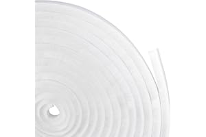 AOTUAO 12m Guarnizione a Spazzola Adesiva, 9mm(L) X 15mm(P) Guarnizione Finestre Porta, Paraspifferi Spazzola per Porta Scorrevole, per Antivento e Antipolvere, Isolamento Acustico e Antiurto (Bianco)