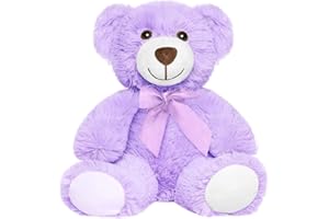 Yeqivo Orsi di peluche Animali imbalsamati Giocattoli di peluche Regalo per Bambino Fidanzata 13.5 Pollici per Natale San Valentino Compleanno Matrimonio Festa (Viola,1 Pcs)
