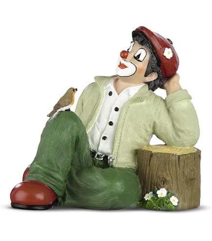GILDE Clown Florian in resina, statuetta decorativa e oggetto da