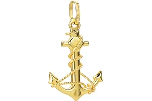 PRINS JEWELS Anker und Seil mit Bügel verschlungenen Anhänger 14 Karat 585 Gelbgold - SA1902