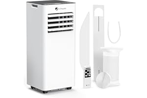 DR.PREPARE Mobiles Klimagerät 7000 BTU, 4 in 1 Mobile Klimaanlage mit Abluftschlauch Tragbare Kühlung Automatische Abtauung, Ventilator & Schlafmodus mit Fernbedienung, kühlt bis zu 20 m², 1-24H Timer