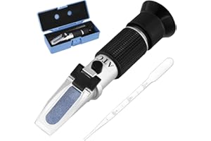 QWORK® Réfractomètre Antigel 4 en 1 avec Compensation Automatique de la température, pour antigel + Liquide de Batterie + AdBlue (DEF) + Liquide Lave-Glace - 1