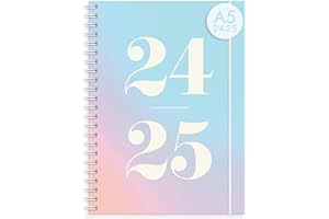 Burde Agenda 2024/2025 Story Arc-en-ciel | en Français | Du 31-07-2024 au 25-08-2025 | 21x15,4 cm | Agenda Scolaire Semainier | Double Page Hebdomadaire | Horizontal | Spiralé