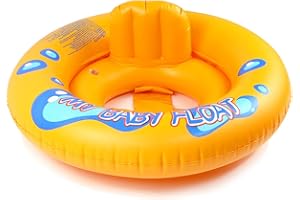TSHAOUN Salvagente Neonato,alvagente Neonato 6 Mesi - 36 Mesi Nuoto Anello con Sedile, Anello di Nuoto per Bambini,Baby Float Salvagente per Bambini Neonati,Salvagente Gonfiabile Per Neonati (Yellow)
