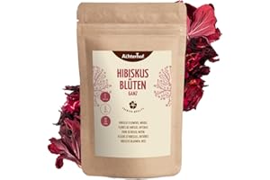 VOM-ACHTERHOF Fiori di ibisco interi secchi 1000g | gusto leggermente acido-fruttato | fiori di ibisco commestibili | tè dolce-aromatico all'ibisco | ideale per insalate, dessert, torte, yogurt | vom Achterhof