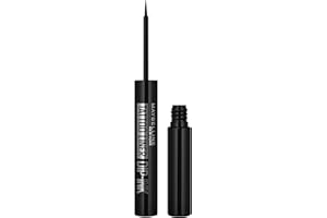 Maybelline New York - Eyeliner Liquide Waterproof - Couleur Intense Tenue Longue Durée 24H - Sans Transfert - Applicateur Feutre Précis - Tattoo Liner Dip Ink - Teinte : Black Tray (noir)