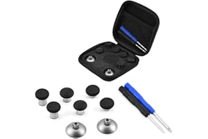 Bewinner Replacement Button Kit for ONE Game Controller Mini Mobile Joystick Thumb Stick Cap Set Portable Repair Kits with Canvas Cloth Case Magnetic Button