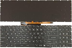 TIUGOCHR Laptop Replacement US Layout Color Backlit Keyboard for MSI GS60 GS70 GL62 GL62M GT72 6QC GL72 GL72 6QD 6QF GL72 6QE GL72 7RD 7QF V143422GK1