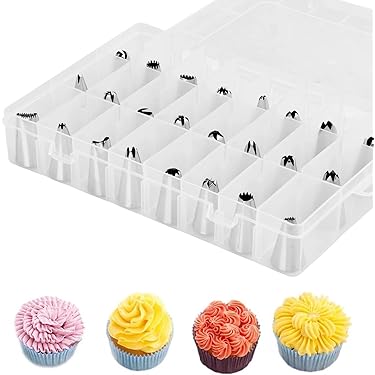 5 Punte Per Sac A Poche In Acciaio Inox - Beccucci Decorativi Per Torte E Cupcake - Foto 8