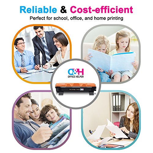 OFFICE HELPER - 1x Negro TN1050 Cartuchos de T  ner  Compatibles con Impresoras Brother DCP-1510 DCP-1612W DCP-1610W DCP-1512 HL-1110 HL-1112 HL-1210W MFC-1910W MFC-1810