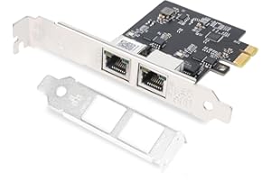QINIYEK Scheda di rete PCIE 2.5Gbase-T con chip Realtek RTL8125, doppia porta RJ45 2500/1000/100 Mbps adattatore di rete, PCIe X1, scheda Ethernet per Windows/Windows Server/Linux