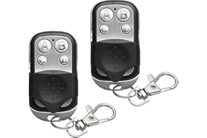 DONOONIS Télécommande Portail Universelle, 2 Pièces Telecommande Garage Universelle Porte 433.92 Mhz, Bip Portail Coulissant Pour Porte De Garage Et Voiture Compatible 433.92 Mhz Rolling Code à 4 Boutons