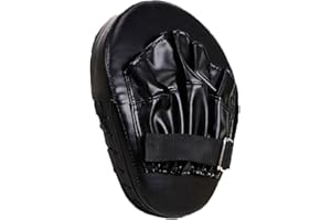 KIUIOM Mitaines de Punch en Cuir,Pattes d'ours Boxe en Cuir,Taekwondo Gant de Boxe Cible,Pattes d'ours,Thai Pao Frappe Entraînement Mitaines pour Kickboxing/Boxe/Thaï/Taekwondo Sport Combat,Noir