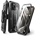 SUPCASE [Unicorn Beetle Pro Series] Case for iPhone 15 Pro, 6.1 Inch (2023), Built-In Screen Protector Full-Body Rugged Holster Case - Black