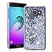 Price comparison product image SMARTLEGEND Bling Samsung Galaxy A7 2016 Version PC Case Clear Crystal Glitter Sandglass Diamond Ultra Thin Hard Back Panel Bumper Shedding Lightweight Shining Transparent Protective Phone Case -Silver