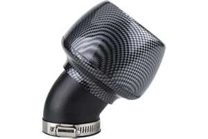 Qiilu Motorcycle Air Filter 42MM Air Filter Cleaner Carbon Fiber Universal Fit for Motorcycle, Scooter, ATV, for Dirt Bike