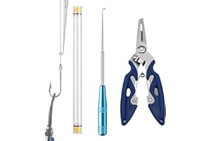 KARELLS Szczypce wędkarskie, narzędzie do łowienia ryb, wielofunkcyjne szczypce wędkarskie, szczypce do łowienia ryb, szybkie usuwanie haczyków morskich, przenośne narzędzie do usuwania haków wędkarskich