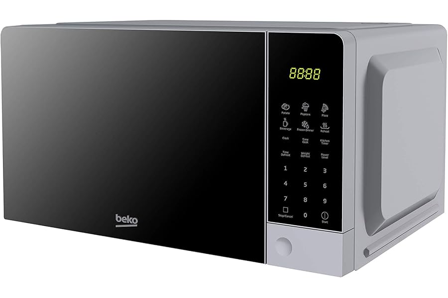 Beko MOC201103S Microwave Oven, Digital, 20 L, 700 W, Silver, ‎45.2 x 32.5 x 26.2 cm