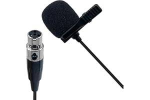 MICMXMO Krawattenmikrofon, kompatibel mit Shure GLXD1, PGX1, SC1, SLX kabelloser Sender, Unidirektional Kondensatormikrofon (Mini-XLR TA4F-Buchse)