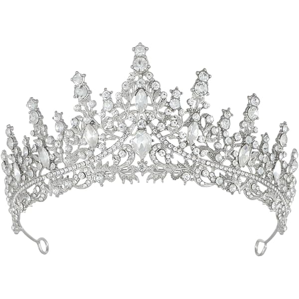 Couronne Baroque Noire En Cristal Pour Femme - Couronne Mariage Queen Vintage - Bal De Fin D'Année