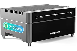 MARSTEK All In One Balkonkraftwerk mit Speicher Venus A(2120Wh) Speicher erweiterbar auf bis zu 12,72 kWh, 4 MPPT-Bis zu 2400W Solareingänge, Plug&Play 1200W bidirektionaler Wechselrichter AC-Kopplung