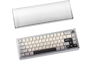 YUNZII Housse de Protection de Clavier en Acrylique Transparent dégradé avec étui de Protection Anti-poussière imperméable et Anti-Chocs(Taille 68 Touches, Noir)