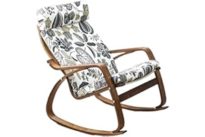 AMENGJ 1PC Poang Chair Armchair Cushion, Soft Rocking Chair Cushion Replacement with Removable Cover Chair Cotton Cushion Non Slip Rocking,Thick Padded(Color 10)