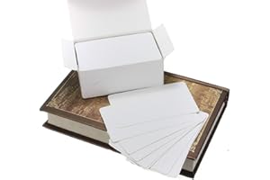 Yalulu 200 Stück Naturkarton Blanko Kraftpapier Kraftkarton Tischkarten Postkarten für Hochzeit Gruß- und Glückwunschkarten, Einladungskarten, Geschenke (Weiß)