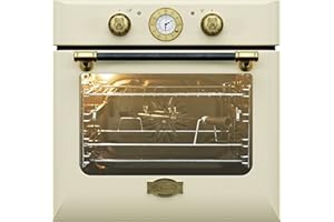 Kaiser piekarnik do zabudowy "EH 6432 ElfBE", Retro elektryczny piekarnik do zabudowy, 68 l, obrotowy rożek, 10 funkcji, funkcja do robienia pizzy