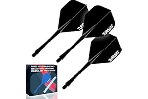 ‎TURNART Turnart Darts Integrated Dart Flights and Shafts 2BA No.2 Shape und Medium Design One Moulded Dart Flight Für alle Dartpfeile