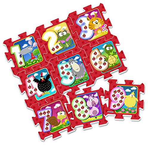 STAMP SAS Playmat Digits and Countryside Animals Puzzle, Unisex niños, Multicolored, 10m+