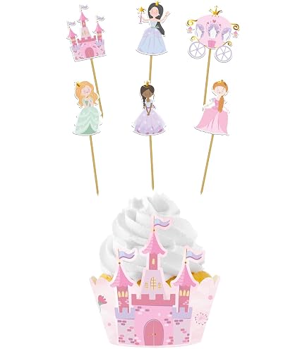 20 Goldene Kronen-Cupcake-Topper – Papier & Holz, Ca. 5 Cm, Für Geburtstag, Babyparty & Hochzeit