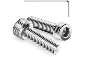 WAVANTA 100Pcs M3 x 16mm Hex Socket Head Cap Screws Bolts, 304 Stainless Steel, Allen Socket Drive, Bright Finish, Full Threads, with Hex Spanner