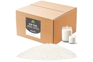 Cera di soia per candele, cera per candele di prima qualità 10kg di Waxcanpy, cera per candele fai da te, cera di soia organica 100% naturale per candele