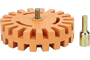 WALFRONT 4 Pollici Ruota in Gomma per Rimozione Decalcomanie, Gomma per Rimuovere Adesivi Gessata, Ruota in Gomma con Biella e Cuscinetto in Schiuma